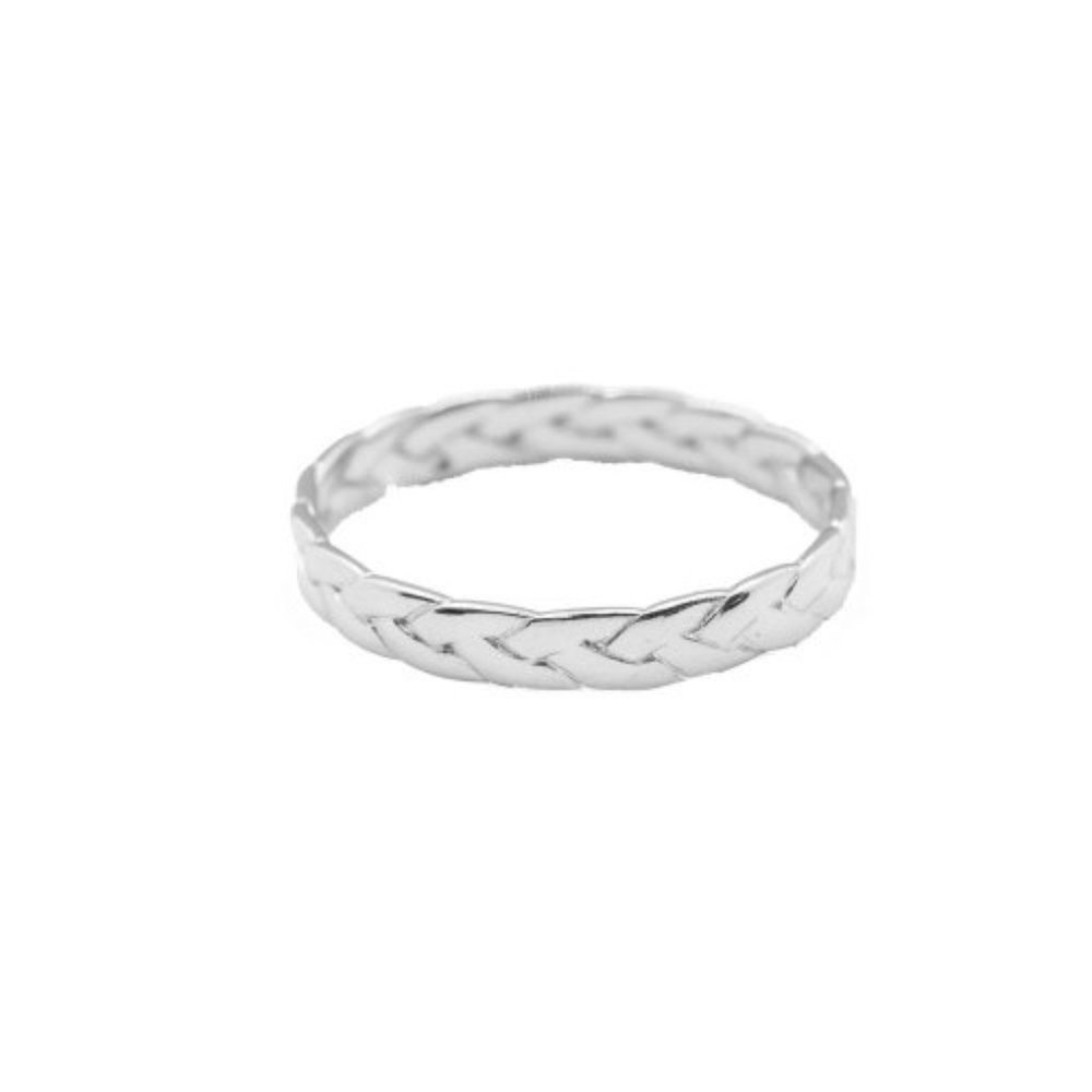 NWT Aubrey Braided Ring // Sterling Silver (SIZE 5)